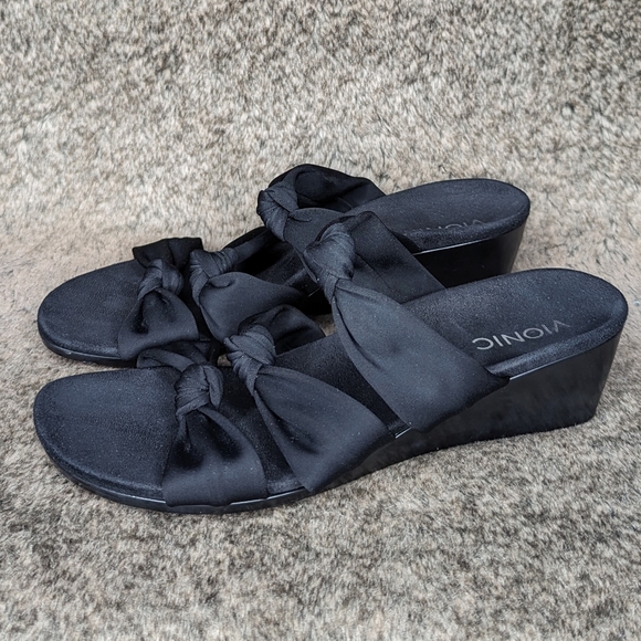 Vionic Rizzo Wedge Sandal Black Women's 9 - Picture 6 of 12